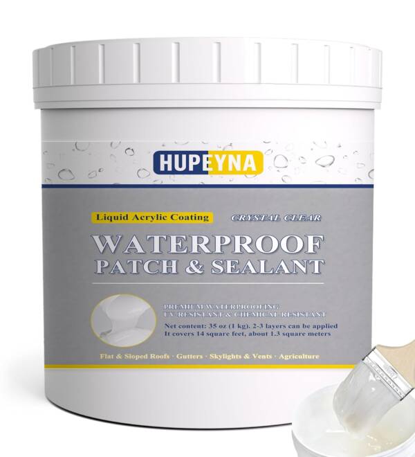 Impermeabilizante Transparente, Hupeyna Hidrofugante Invisible, Adhesivo Transparente Reparador de Fugas Impermeable, Revestimiento Impermeable a Base de Agua para Interiores y Exteriores